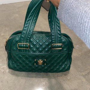 Stunning emerald green Marc Jacobs Ursula quilted leather bowler bag